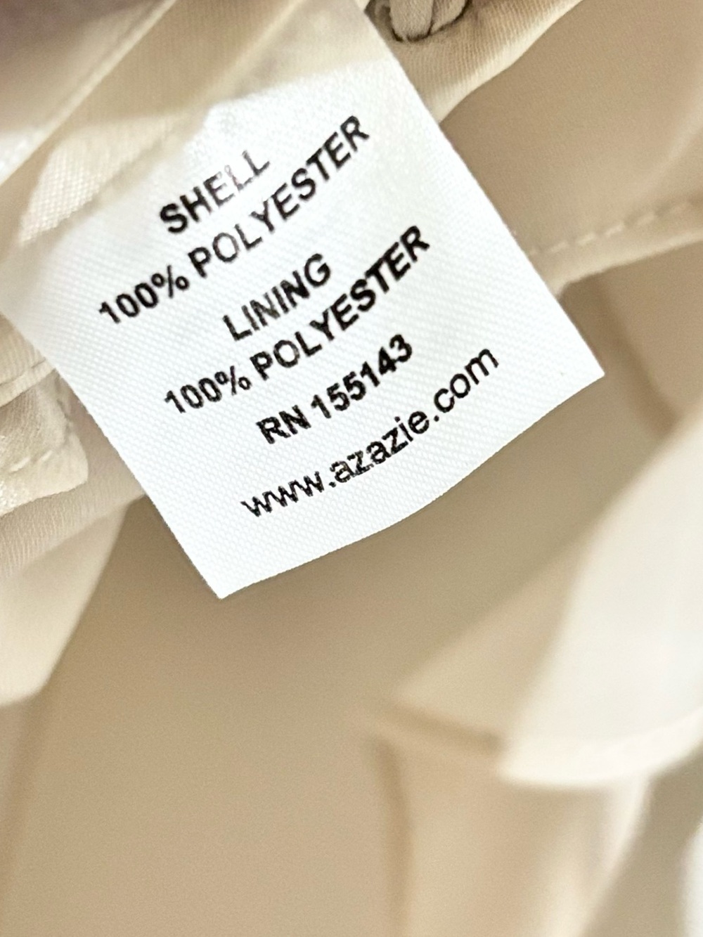 Barbie X Azazie Elegant Cream Ruffled Strap Evening Dress - Picture 5 of 9